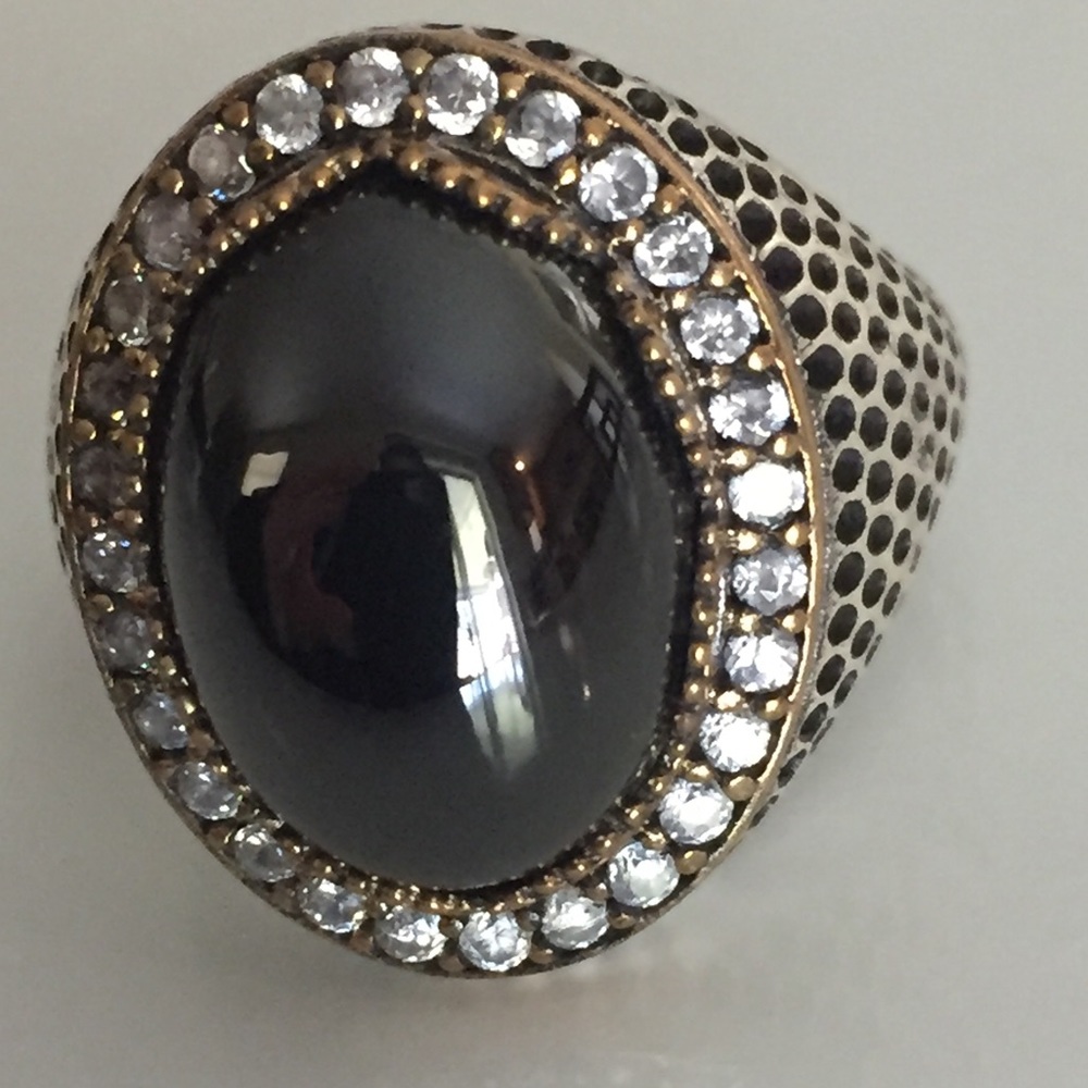 Oval Silver HematiteRing - Picture 5 of 8